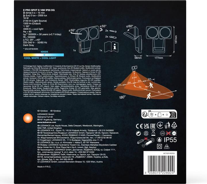 Immagine prodotto Ledvance Sensore Endura Pro Spot (1500 lm, IP55)
