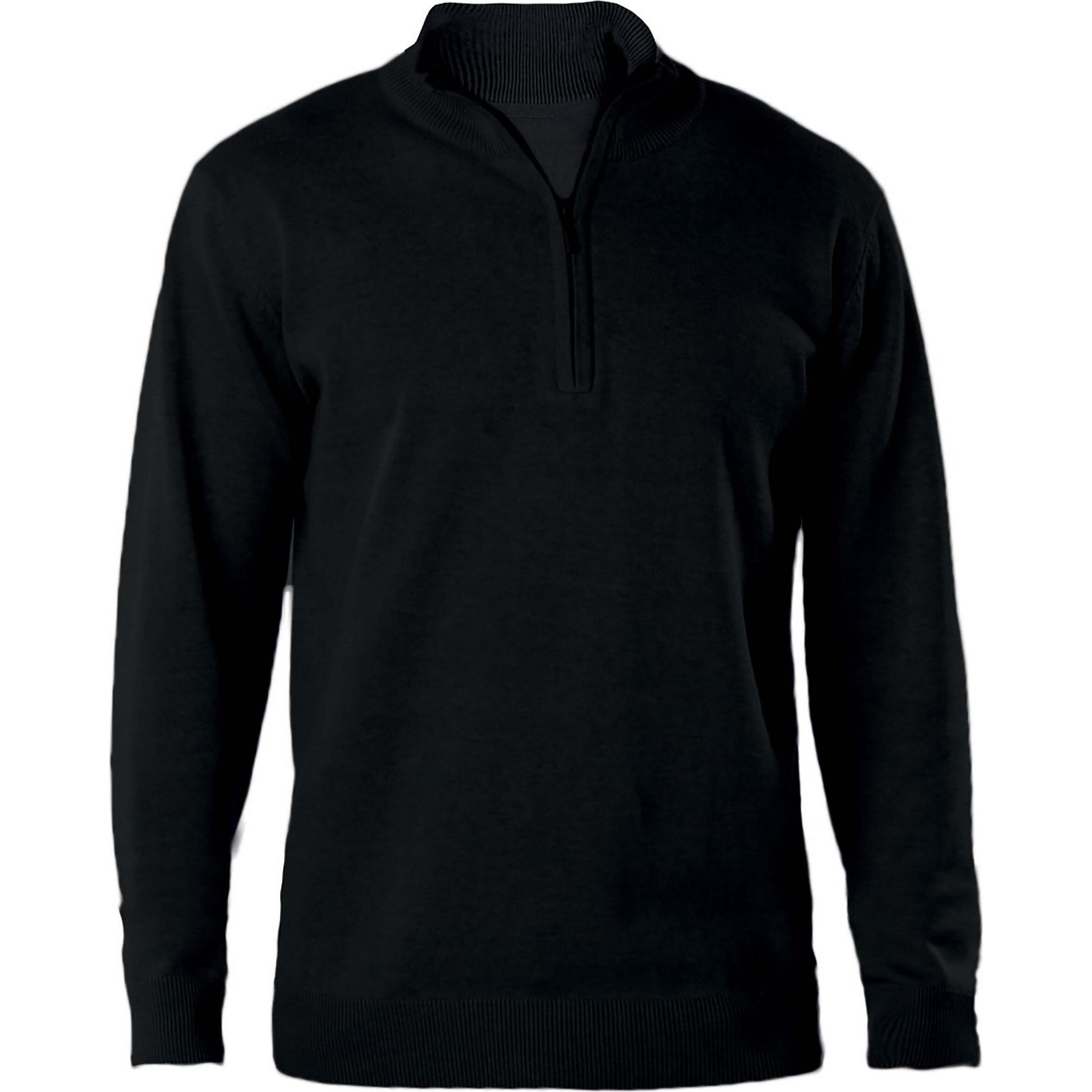 Kariban, Pullover, 1/4 Zip, Schwarz, (XXL)