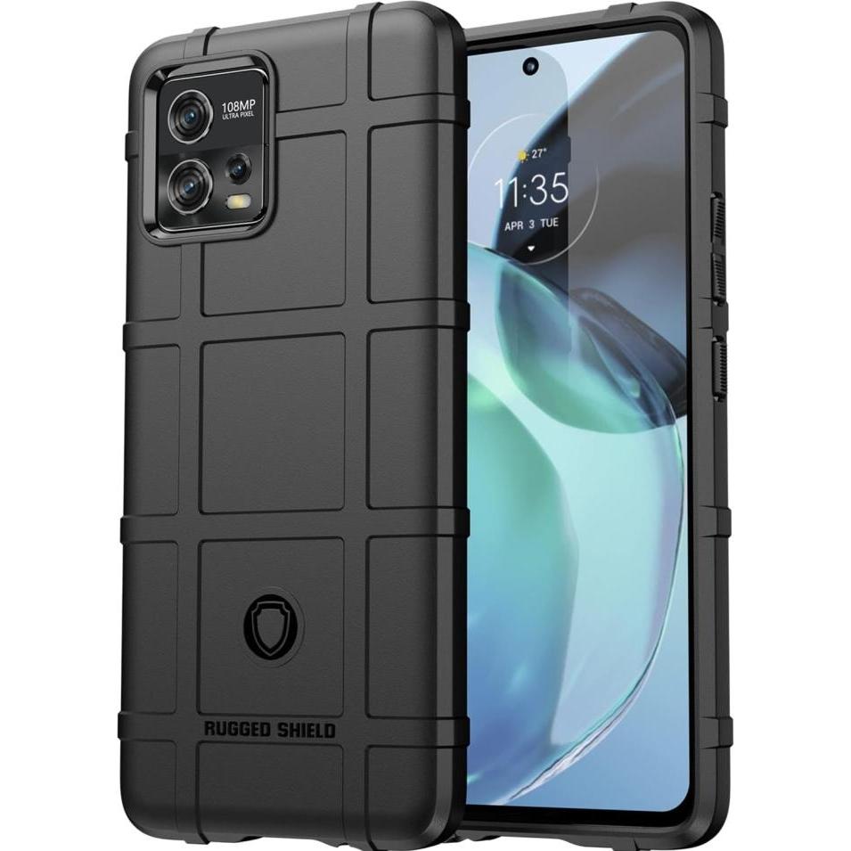 Screenguard Motorola Moto G72 Rugged Shield Hülle (Motorola Moto G72), Smartphone Hülle, Schwarz