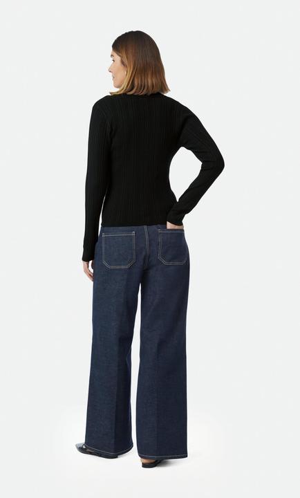 Produktbild Comma Strickpullover Elastischer Slim-Fit-Pullover mit Polokragen (32)