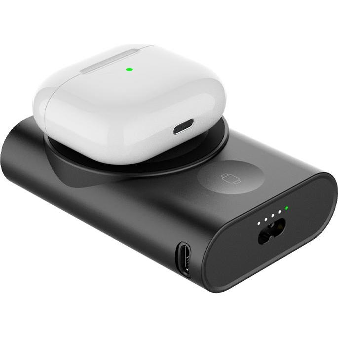 Thumbnail - Haws Hâws Orø 3-i-1 magnetisk powerbank til trådløs opladning (5200 mAh, 15 W), Powerbank, Schwarz