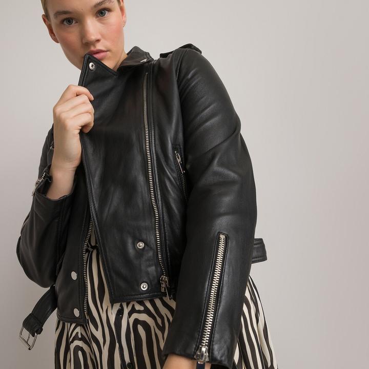 Actual product image La Redoute Collections Leather jacket Gaston (46)