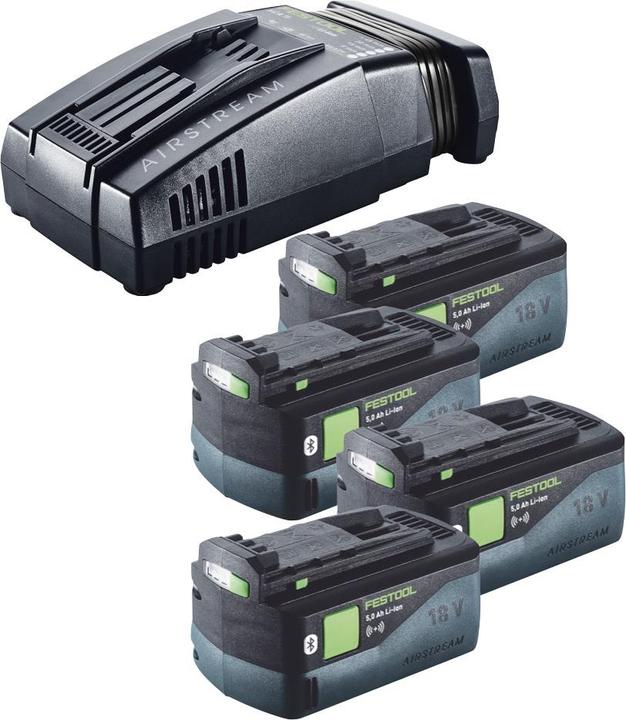 Produktbild Festool Energie Set 4x BP 18 Li 5,0 ASI EU Akkupack 18 V 5,0 Ah ( 4x 577660 ) + SCA 16 (18 V)