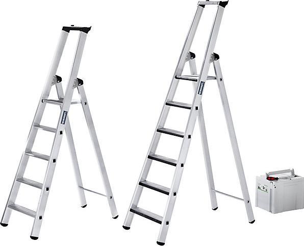 Actual product image eurokraft pro Stepladder with steps, one-sided (Stepladder)