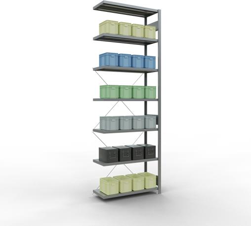 Actual product image Schulte Lagertechnik MULTIplus250 boltless bay system with cross brace