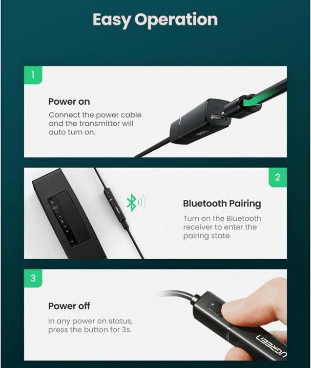 Immagine prodotto Ugreen Audio Adapter Transmitter (Trasmettitore e ricevitore)
