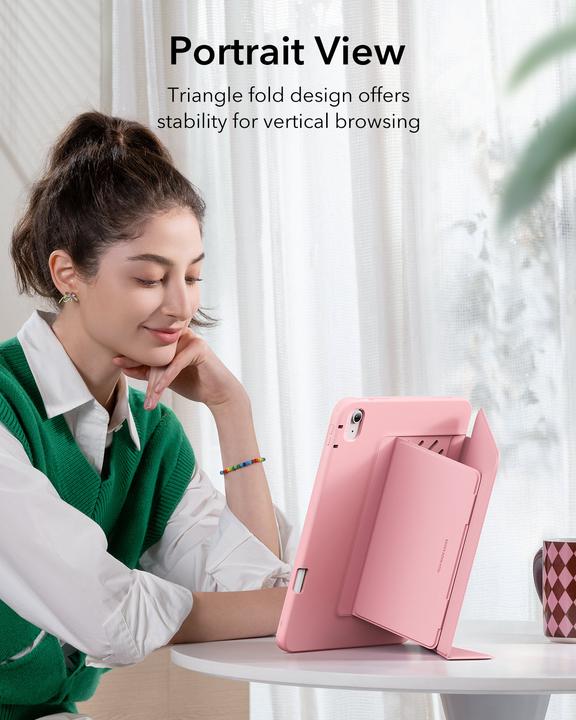 Actual product image ESR - Flip Hybrid (with Pencil Holder) - iPad 10 (2022) 10.9 / 11 (2025 - Pink