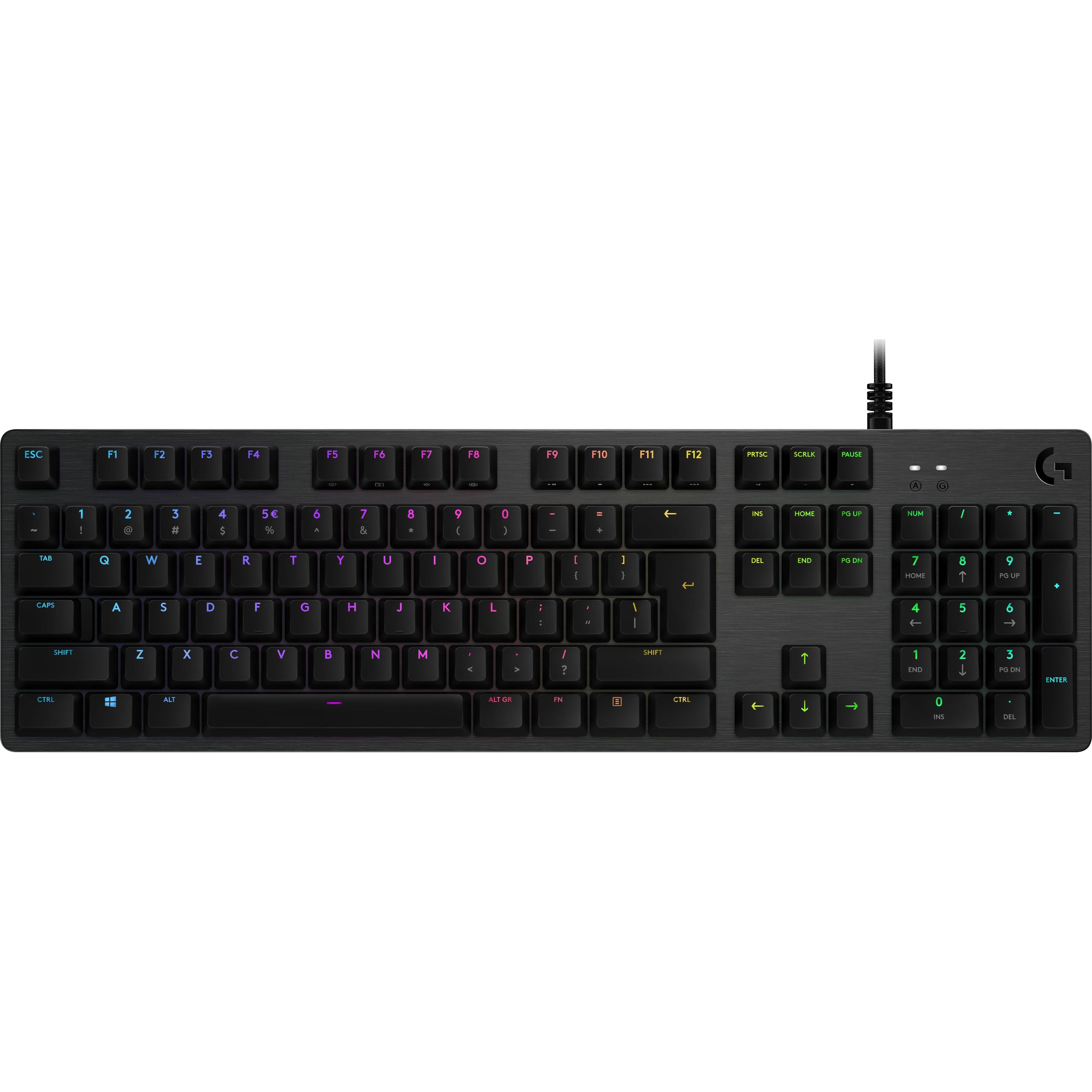 Logitech G G512 (Eng. Int., Kabelgebunden), Tastatur, Schwarz