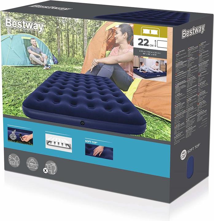 Actual product image Bestway Luftbett Flocked (150 x 200 cm)
