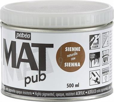 Actual product image Pebeo Acrylic Mat Pub (500 ml)