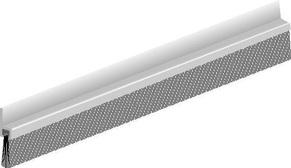 Elton Ellen Türbodendichtung IBS 39 z. schrauben Alu silber, H 38 x L 2500mm, BH 20mm