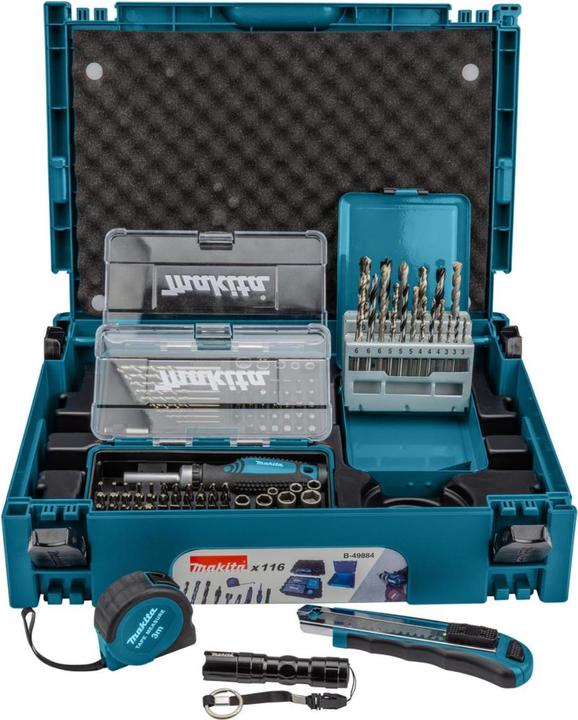 Actual product image Makita Set Bits + Bohrer im MAKPAC Koffer (H, TX25, TX30, H2, H4, TX20, H2.5, H6, PZ, TX10, H3, TX, H5, TX40, TX15, SL, PH)