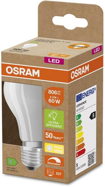 Produktbild Osram E27 Kolbenform (E27, 806 lm, 6x)