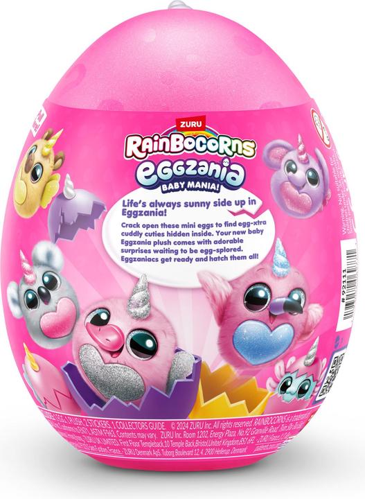 Produktbild Zuru RAINBOCORNS-EGGZANIA-PLUSH SOFT MINI,S1,SHRINK WRAP,TQ,12PC