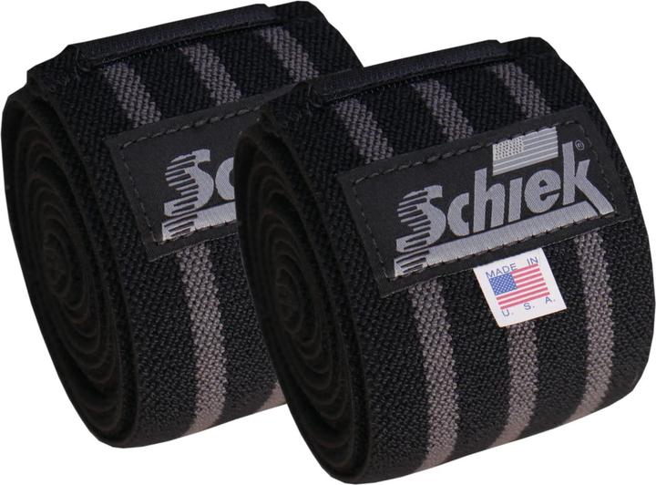 Actual product image Schiek Knee Wraps Model 1178S Black/Silver 78" (One size)