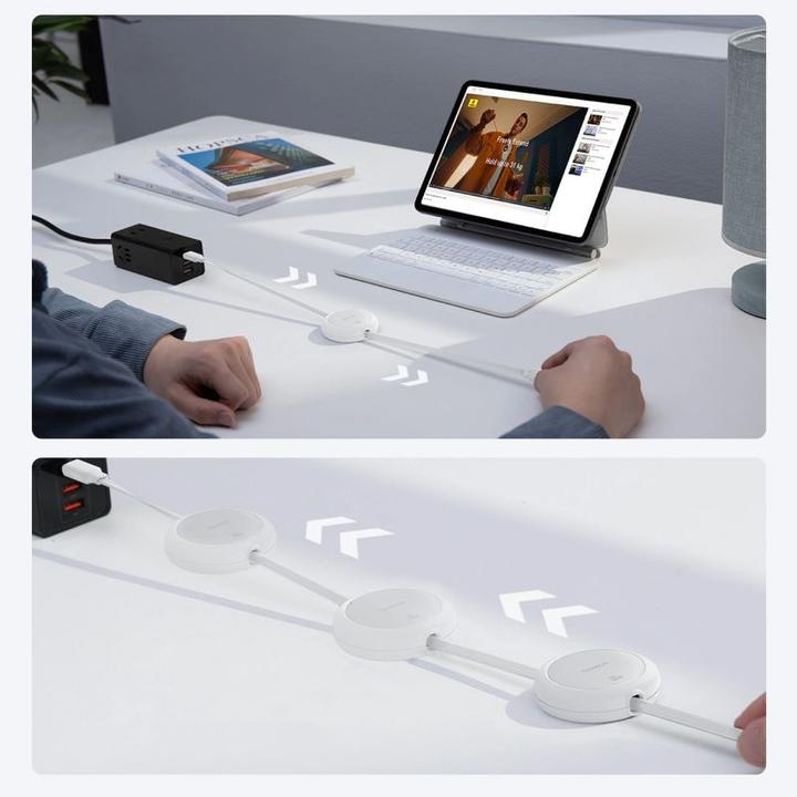 Produktbild Baseus Free2Pull Mini USB-C to USB-C USB cable, 60W, 1, (white) (1 m, USB 2.0, 60 W)