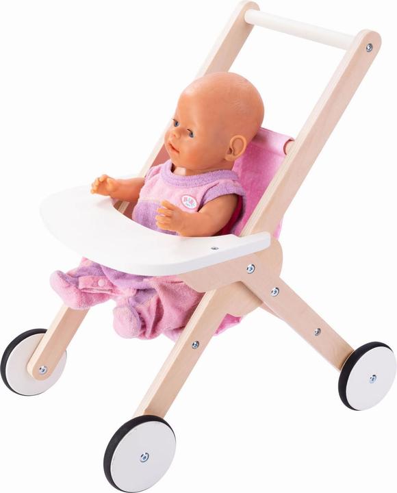 Image du produit Engelhart Poussette de poupée en bois, rose