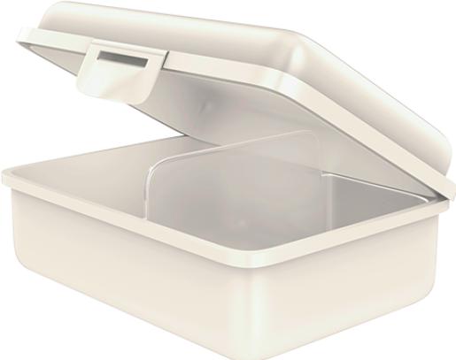 Image du produit Fizzii Boîte à lunch avec compartiment de séparation blanc perle, ferme
