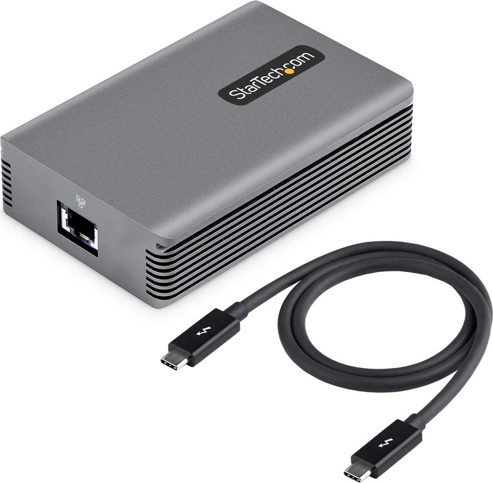 Immagine prodotto StarTech COM Adattatore da Thunderbolt 3 a Ethernet 10GbE Multi-Gigabit Thunderbolt 3 a rete RJ45 Ada (Thunderbolt 3, RJ45 10 Gigabit Ethernet (1x))