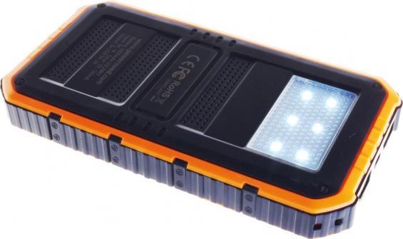 Actual product image Powerneed S6000Y power bank Lithium Polymer LiPo 6000 mAh Black Orange (6000 mAh, 0.80 W, 22.20 Wh)
