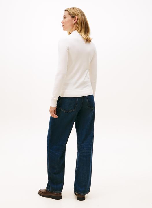 Produktbild Tommy Hilfiger Damen Langarm Jersey Feiner Stehkragen (L)