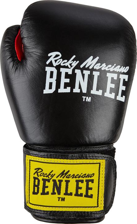 Image du produit Benlee Gants de boxe Fighter cuir noir (18 OZ, Taille unique)