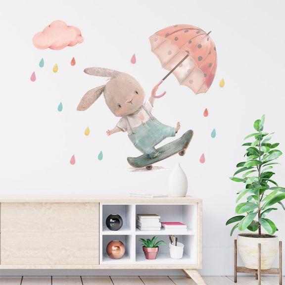 Image du produit Konjac Sponge ROOM Decor SIPO-WS63038 NAKLEJKI NA ŚCIANĘ KRÓLIK DESKROLKA