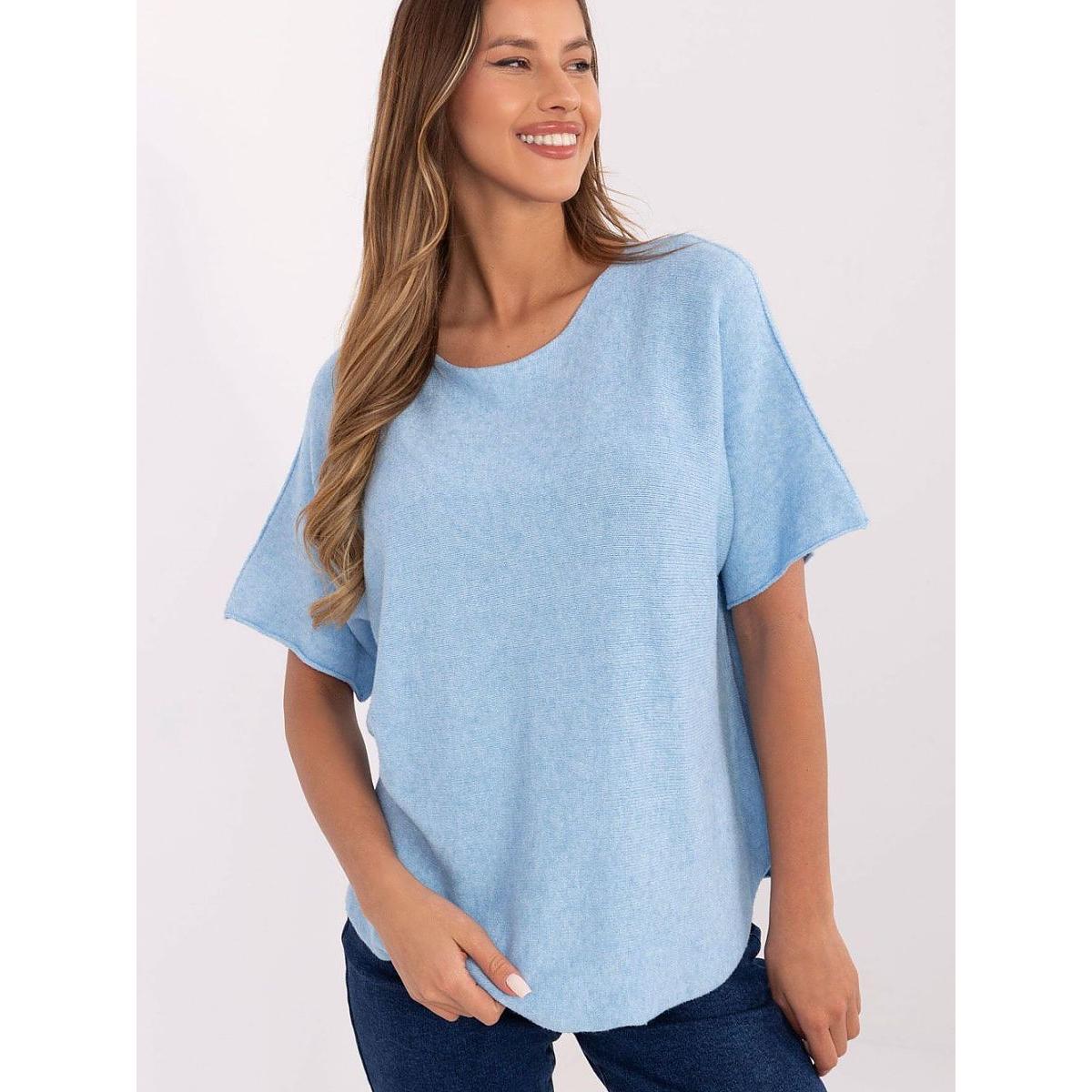 Italy Moda, Damen, Pullover, Kurzarm Pullover, Blau, (72)