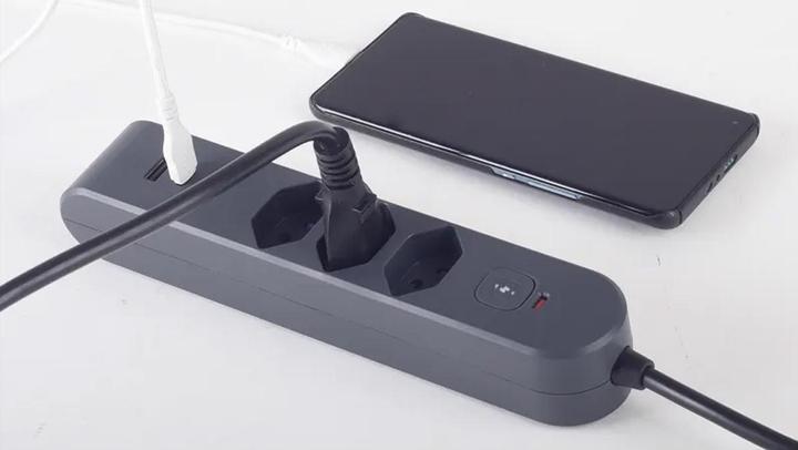 Actual product image Steffen IQ Pro (3 x, USB-C, USB-A, 3 m)