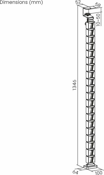 Image du produit NanoRS Nano Rs Organizer Kabli / Maskownica Do Biurka 1345mm Czarno Czerwony Rs125
