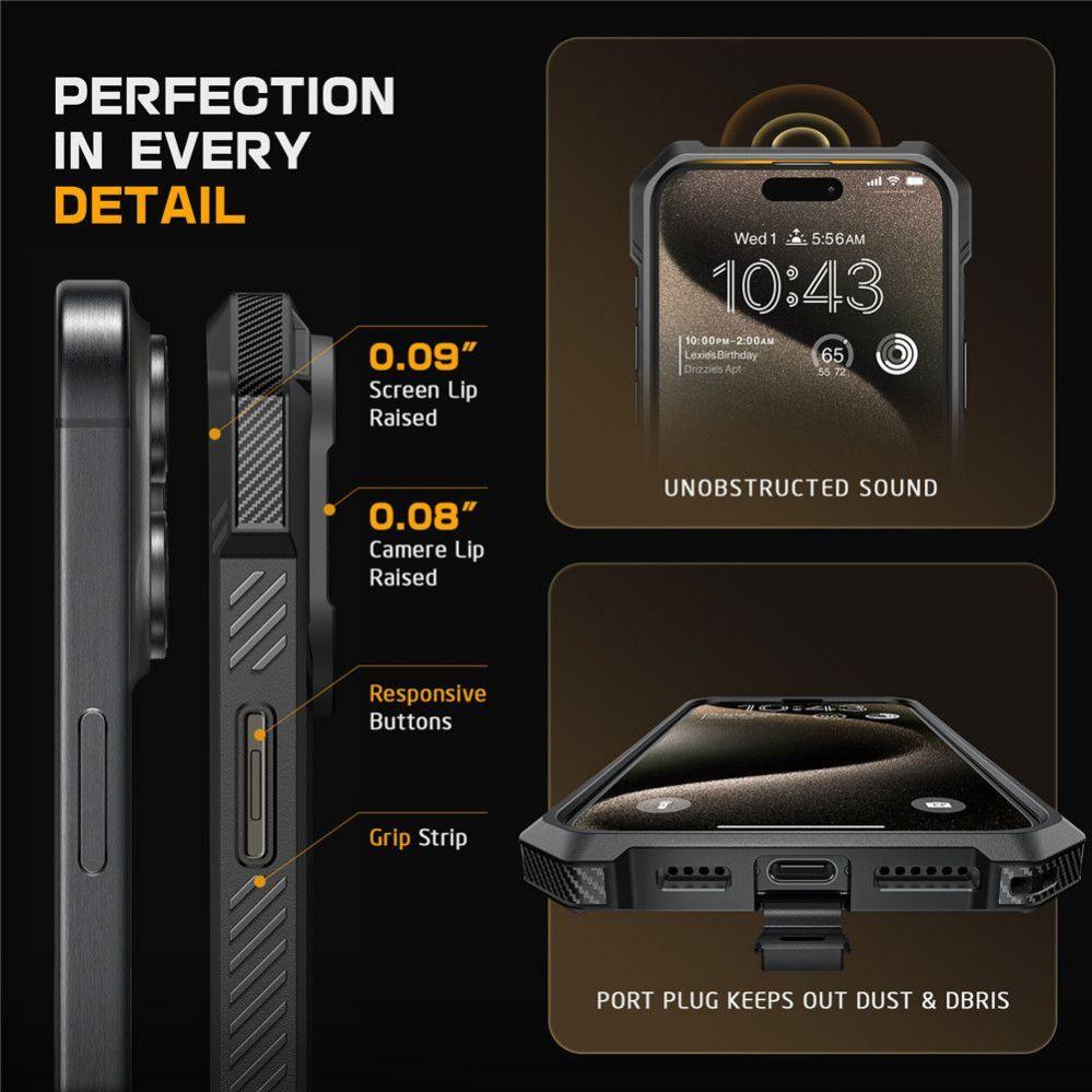 Thumbnail - Supcase Ub Grip Mag Magsafe Iphone 16 Pro Black (Apple iPhone 16 Pro), Smartphone Hülle, Schwarz