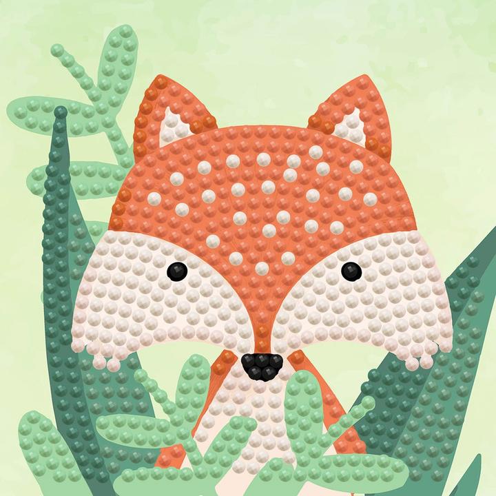 Image du produit Diamond Dotz Original Diamond Painting "Woodland Fox" 9,5 x 9,5 cm avec cadre photo, 674 Diamant