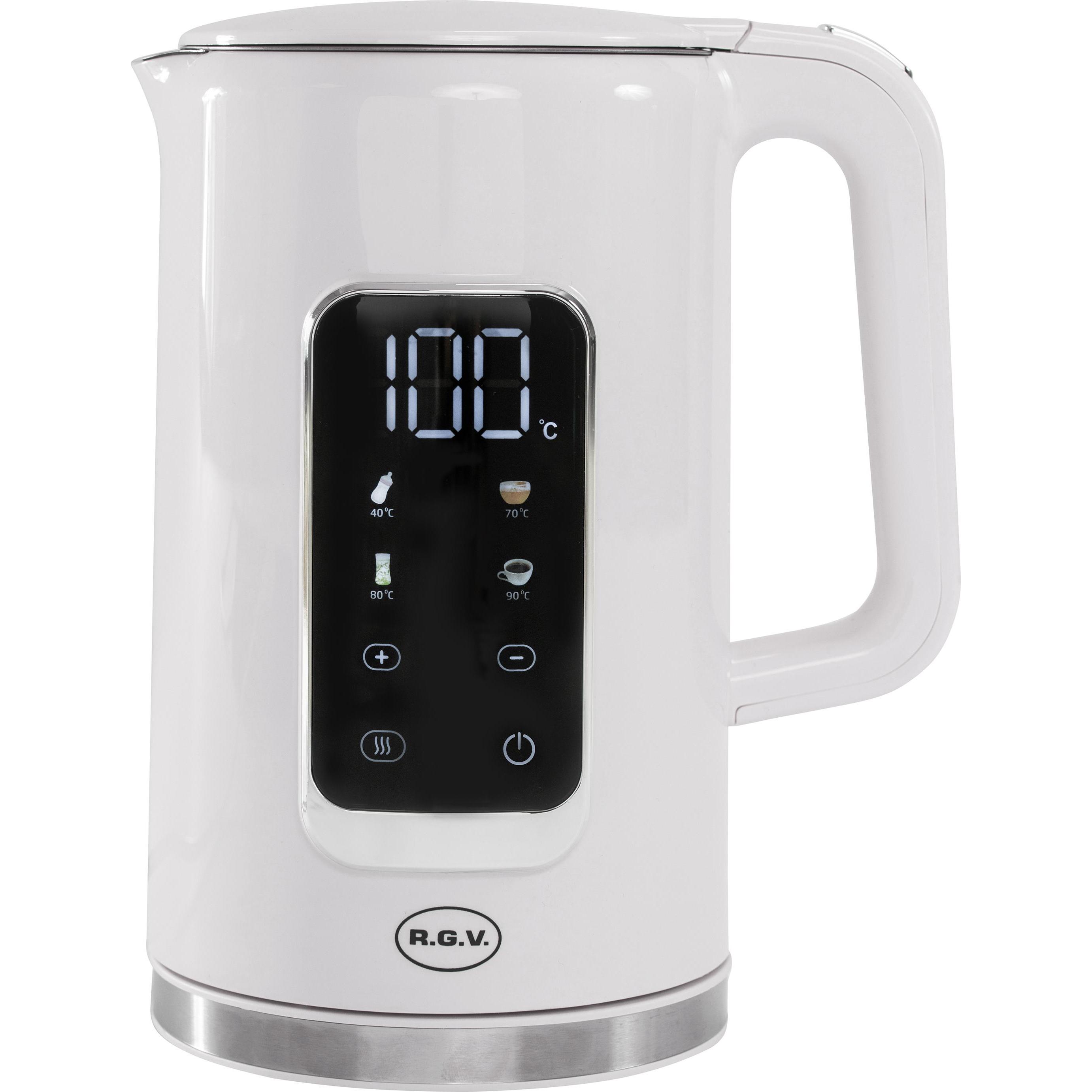 RGV Bollitore Elettrico Touch con Opzioni Preimpostate, Bollitore, Nero, Bianco