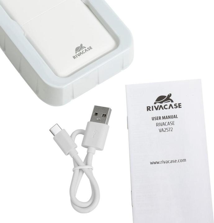 Produktbild Rivacase POWER BANK USB 20000 mAh/VA2572 Baltas (20000 mAh, 20 W, 74 Wh)