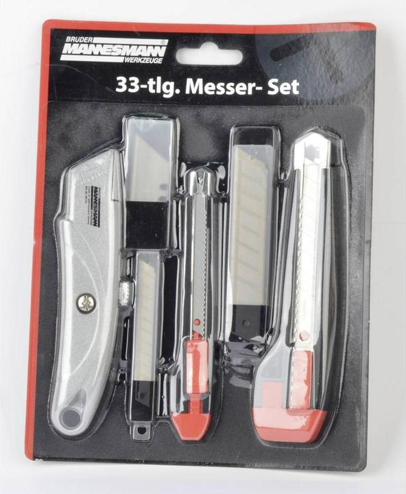 Actual product image Mannesmann M60133 Knife set 33 pieces (Cutters)