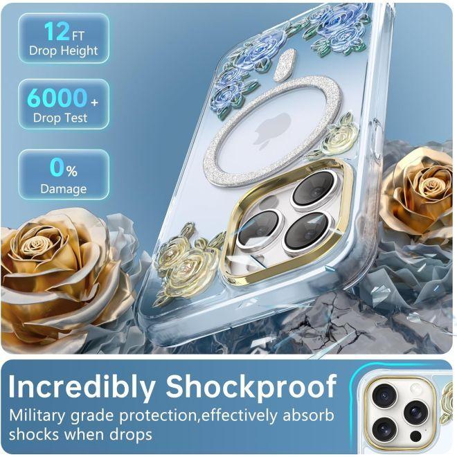 Actual product image Kingxbar Rose Series MagSafe Hardcase (Apple iPhone 15 Pro Max)