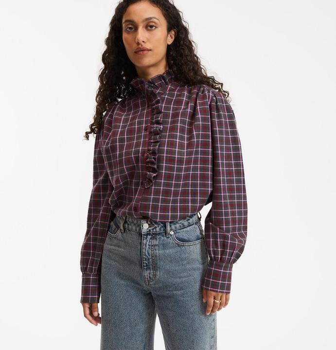 Immagine prodotto La Redoute Collections Kariertes Hemd mit viktorianischem Kragen (48)