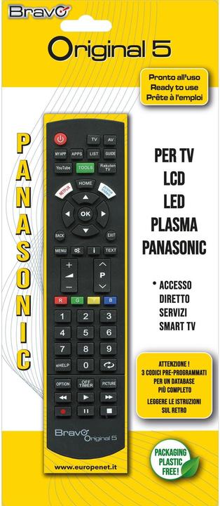 Produktbild Bravo ORIGINAL 5 (PANASONIC) (Gerätespezifische Fernbedienung, Infrarot)