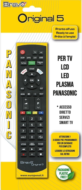 Produktbild Bravo ORIGINAL 5 (PANASONIC) (Gerätespezifische Fernbedienung, Infrarot)