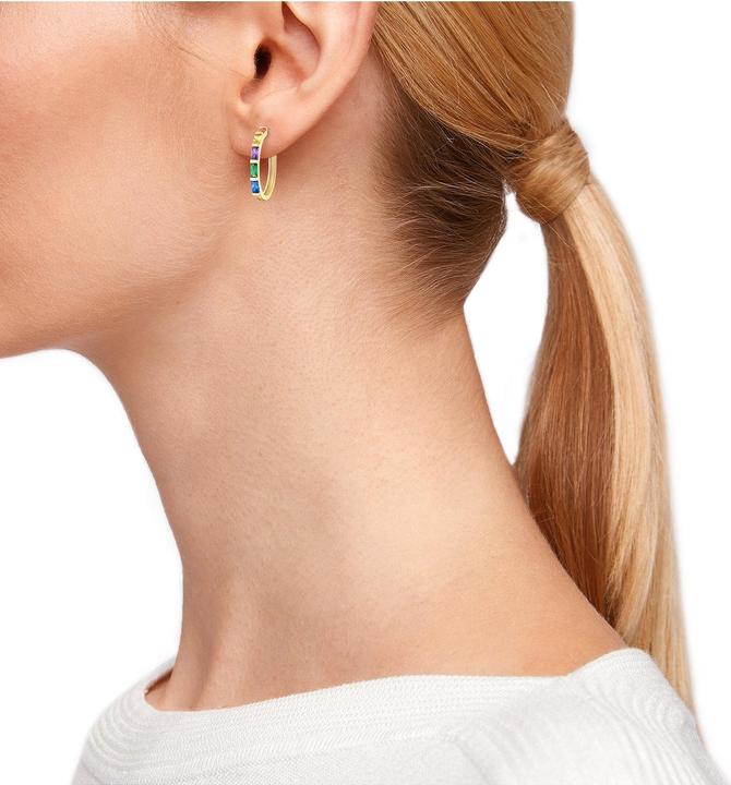 Image du produit S.Oliver Boucles d'oreilles pour femmes, argent 925 Sterling, zirconium (synth.) (Argent 925)