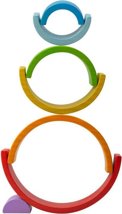 Actual product image Bigjigs Small rainbow stacking game made of wood