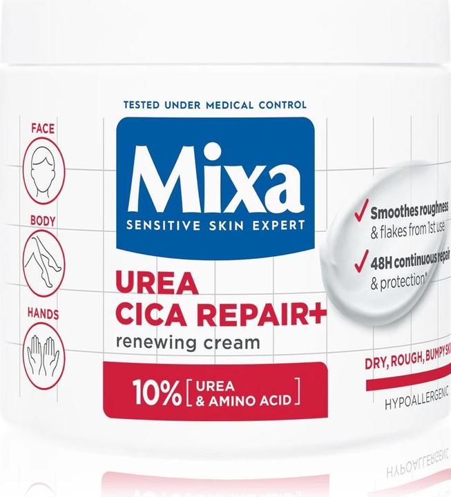 Actual product image Mixa Urea Cica Repair+ Renewing Cream (Body cream, 400 ml)