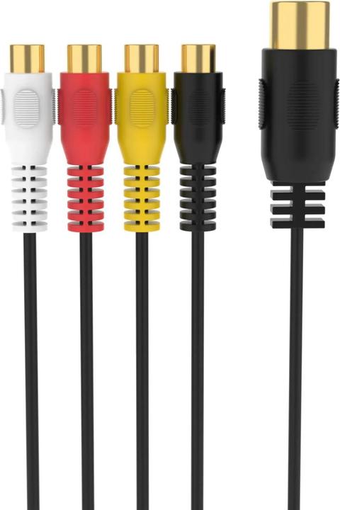 Produktbild Sinox 5-pin DIN til 4 phono kabel. 0,2m. Sort (0.20 m)