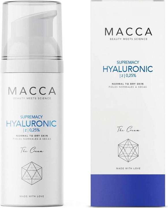 Productafbeelding Macca Cosmetics SUPREMACY HYALURONIC z 0,25% crème normale tot droge huid 50 ml (50 ml, Dagcrème)