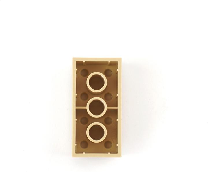 Actual product image LEGO 2x4 bricks tan - 100 pieces - Tan brick 3001 (3001, LEGO Accessories)