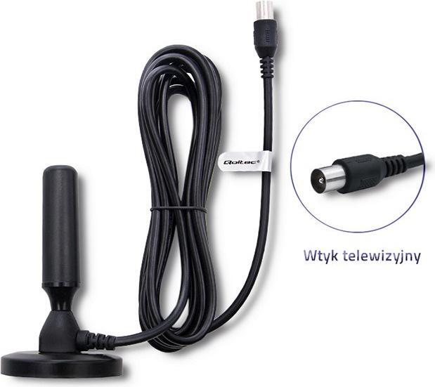 Actual product image Qoltec TV-Antenne DVB-T2 (Monopole antenna, DVB-T / -T2)
