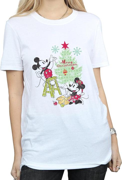 Immagine prodotto Disney Mickey And Minnie Christmas Tree Maglietta Ampia Donna (XL)