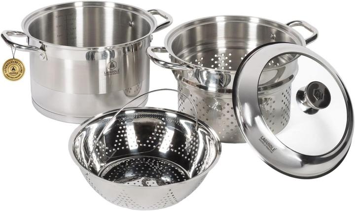 Productafbeelding Laguiole Pastagar silver stainless steel induction (Steelpan, Roestvrij staal, 24 x 16 cm)