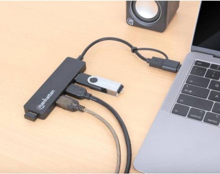 Actual product image Manhattan 4-Port USB 3.0 Type-C / Type-A Combo Hub (USB-C, 4 Ports)
