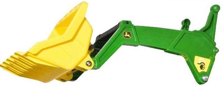 Actual product image Rolly Toys John Deere Plough Tractor with Bucket and Trailer